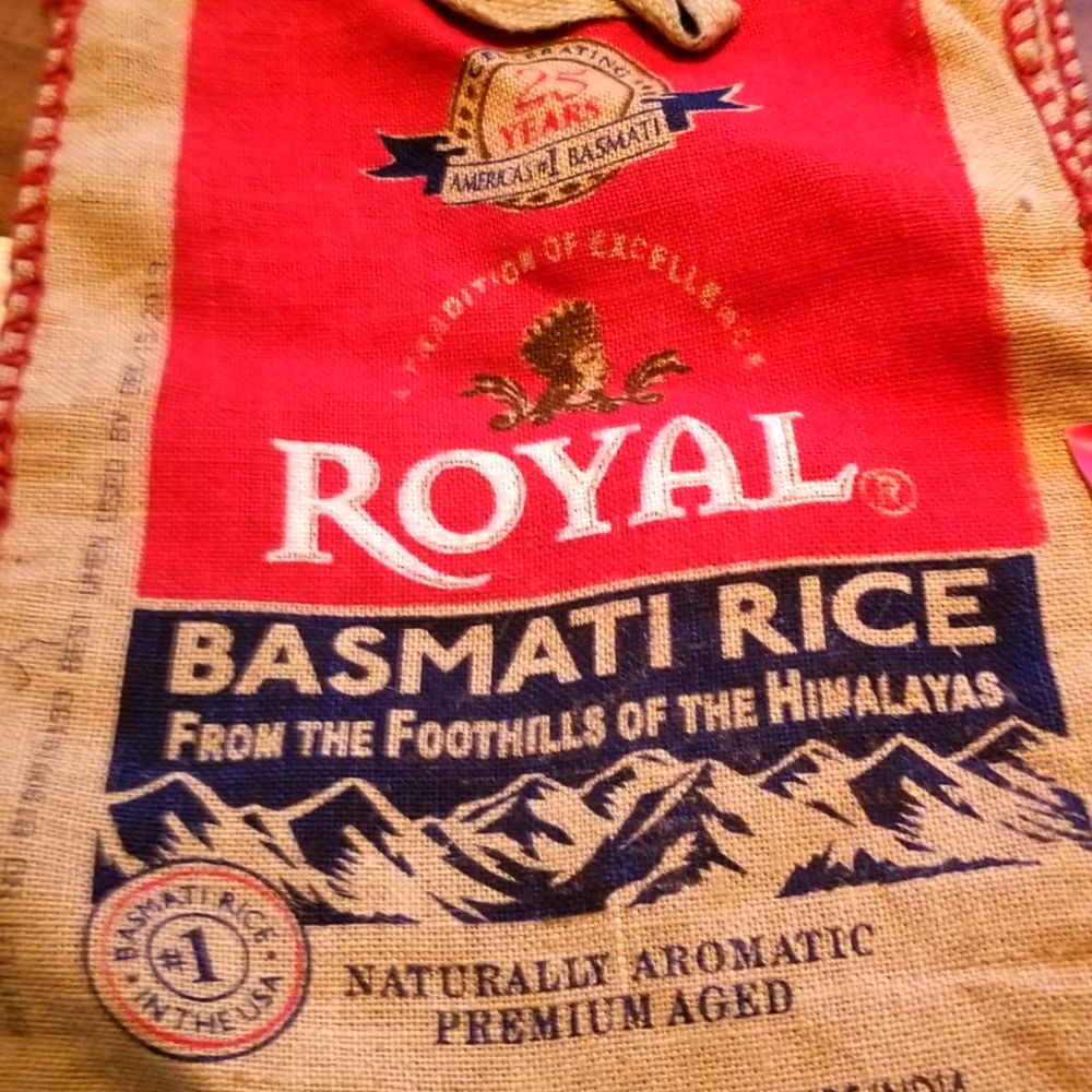 Cloth bags with handles.